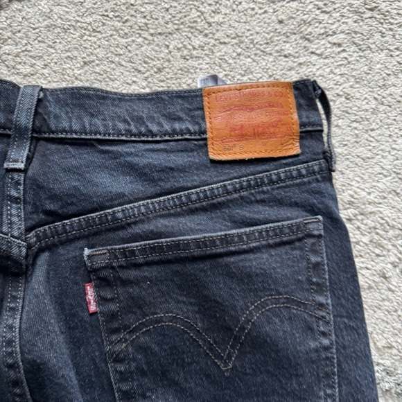 Levi’s jeans premium 501 washed black high rise button fly slim taper 31 - Picture 12 of 12